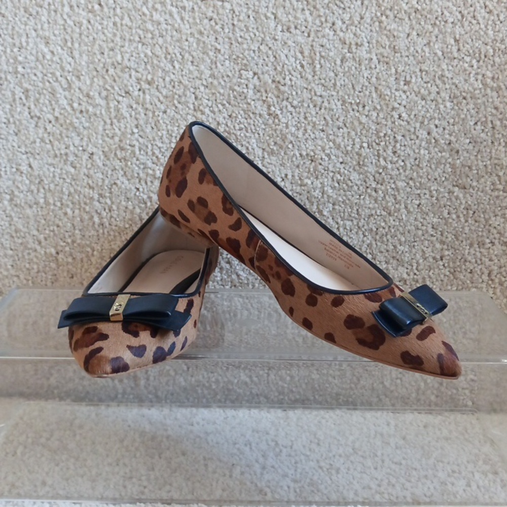 Like New Cole Haan Leather & Fur Upper with Leopard Print Flats - Picture 15 of 15